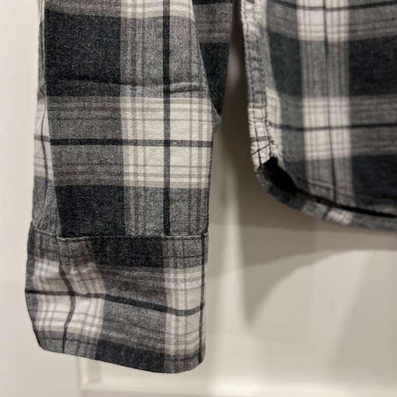 Abercrombie Kids, boy’s grey plaid shirt - Picture 3 of 7